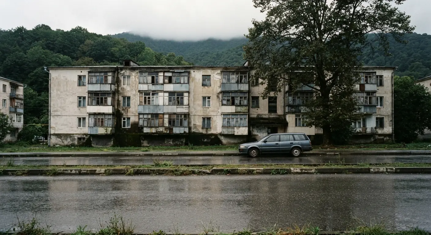 Droga i krajobraz w Kutaisi, Gruzja