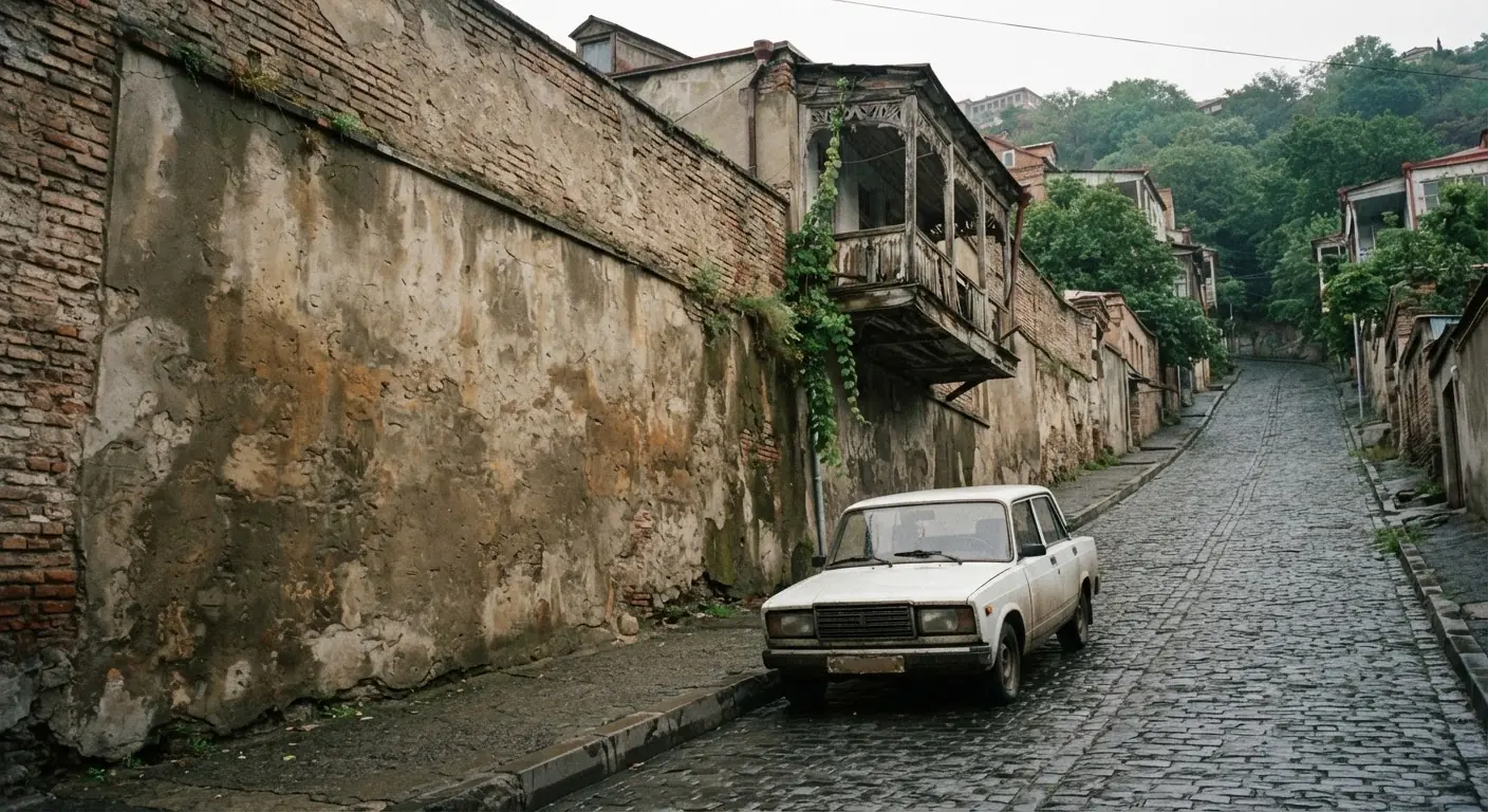 Droga i krajobraz w Tbilisi, Gruzja